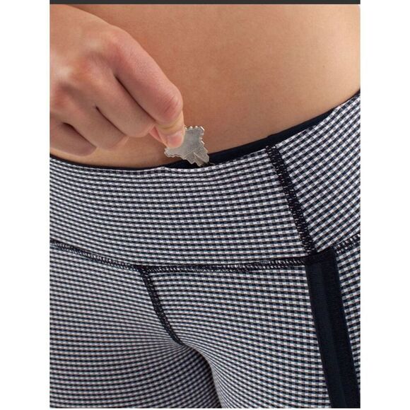 Lululemon‎ Coast To Class Pant Gingham Inkwell Size 6 Navy White - Picture 3 of 10